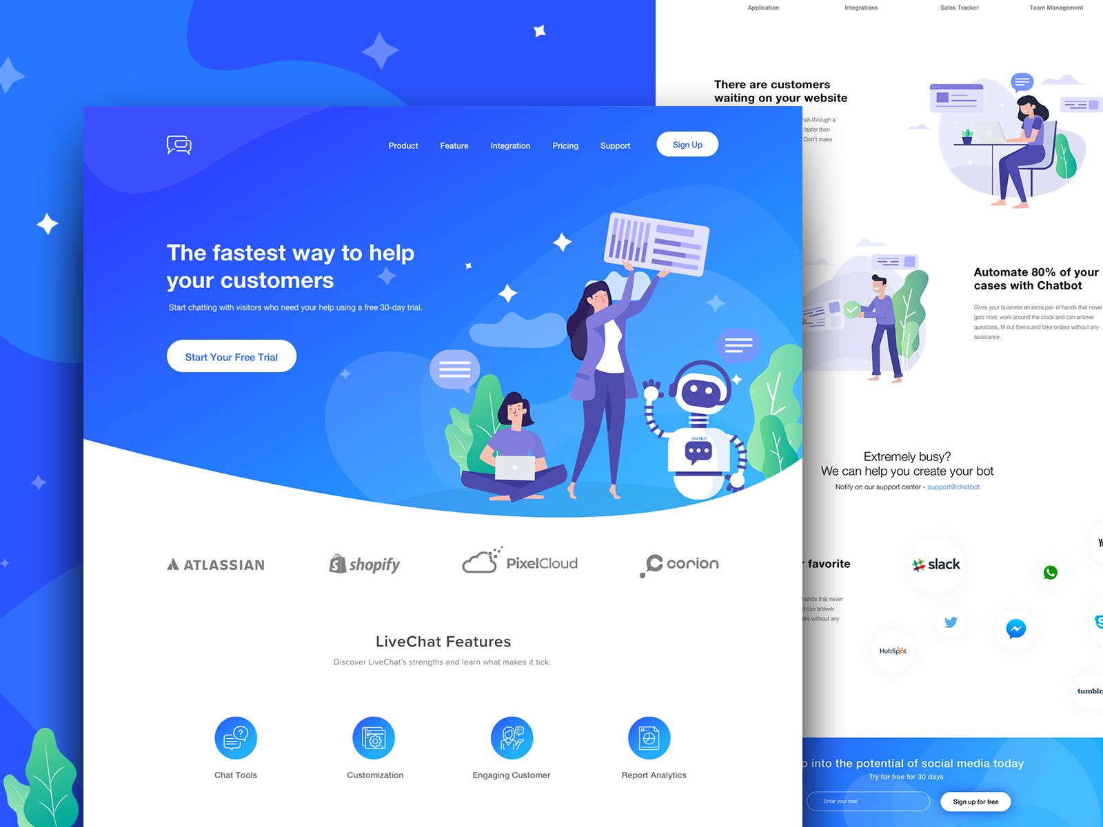 Detail Chatbot Landing Page Template Nomer 3