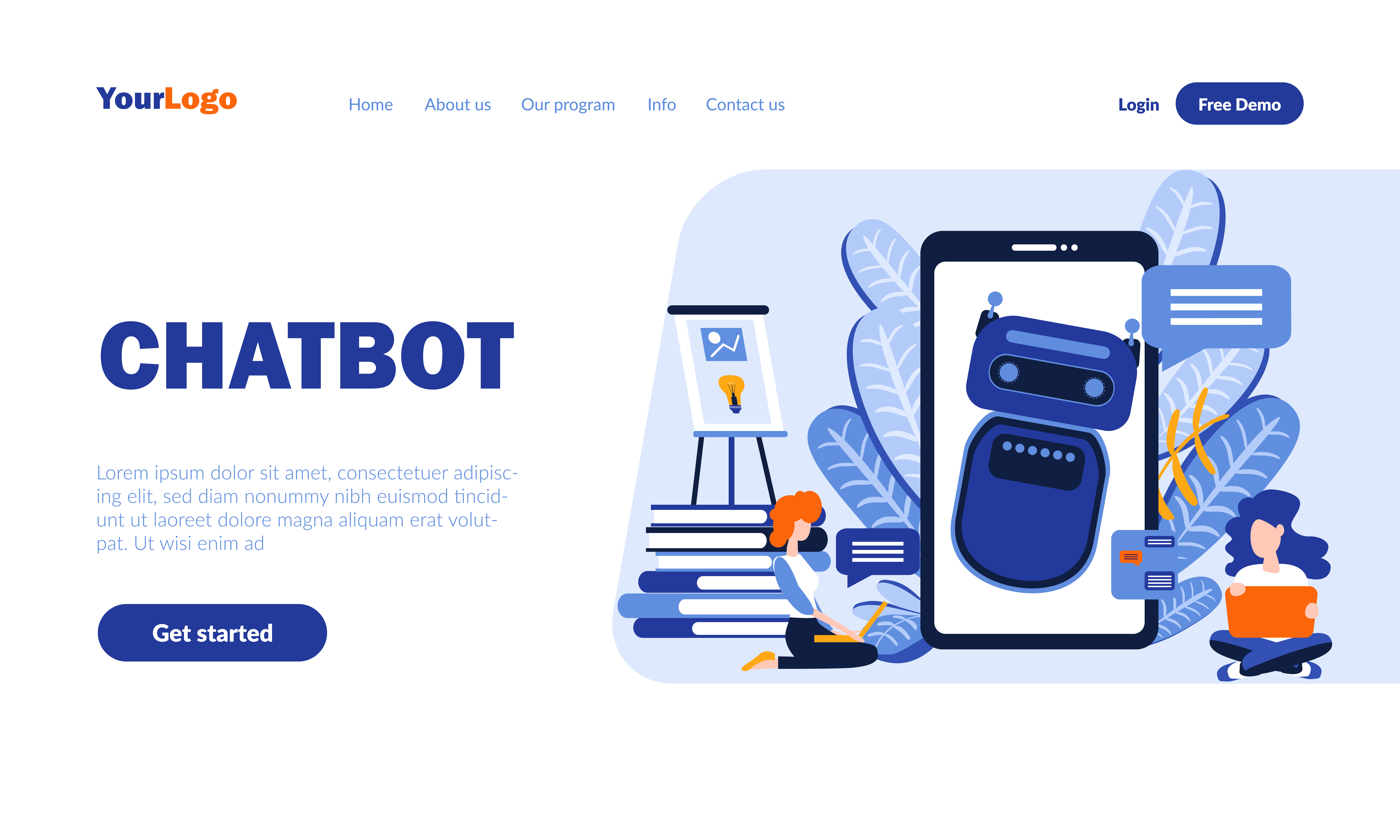 Detail Chatbot Landing Page Template Nomer 27