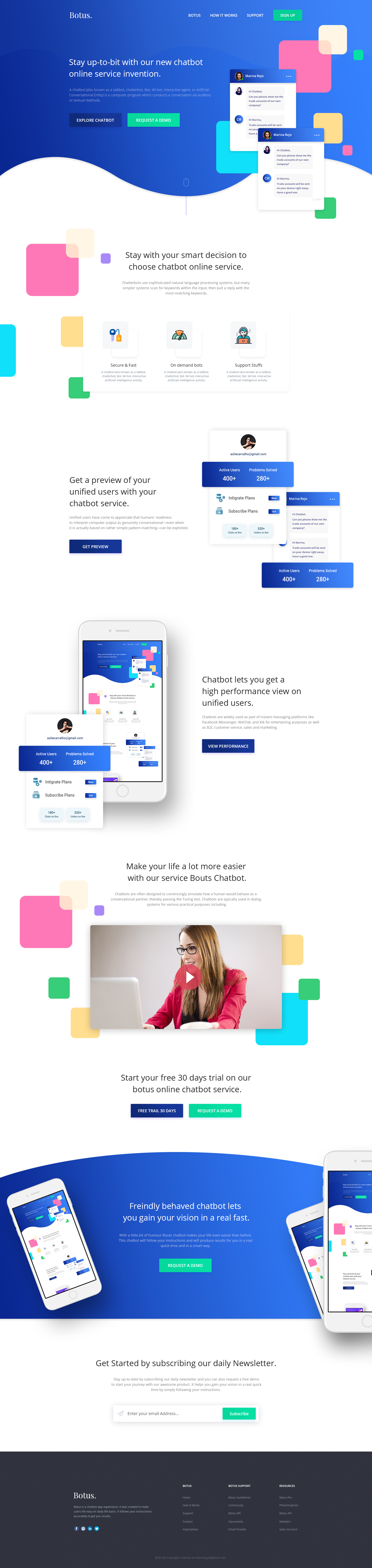 Detail Chatbot Landing Page Template Nomer 30