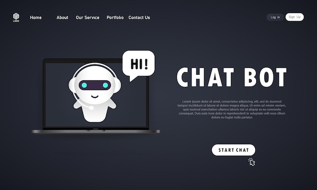 Detail Chatbot Landing Page Template Nomer 42