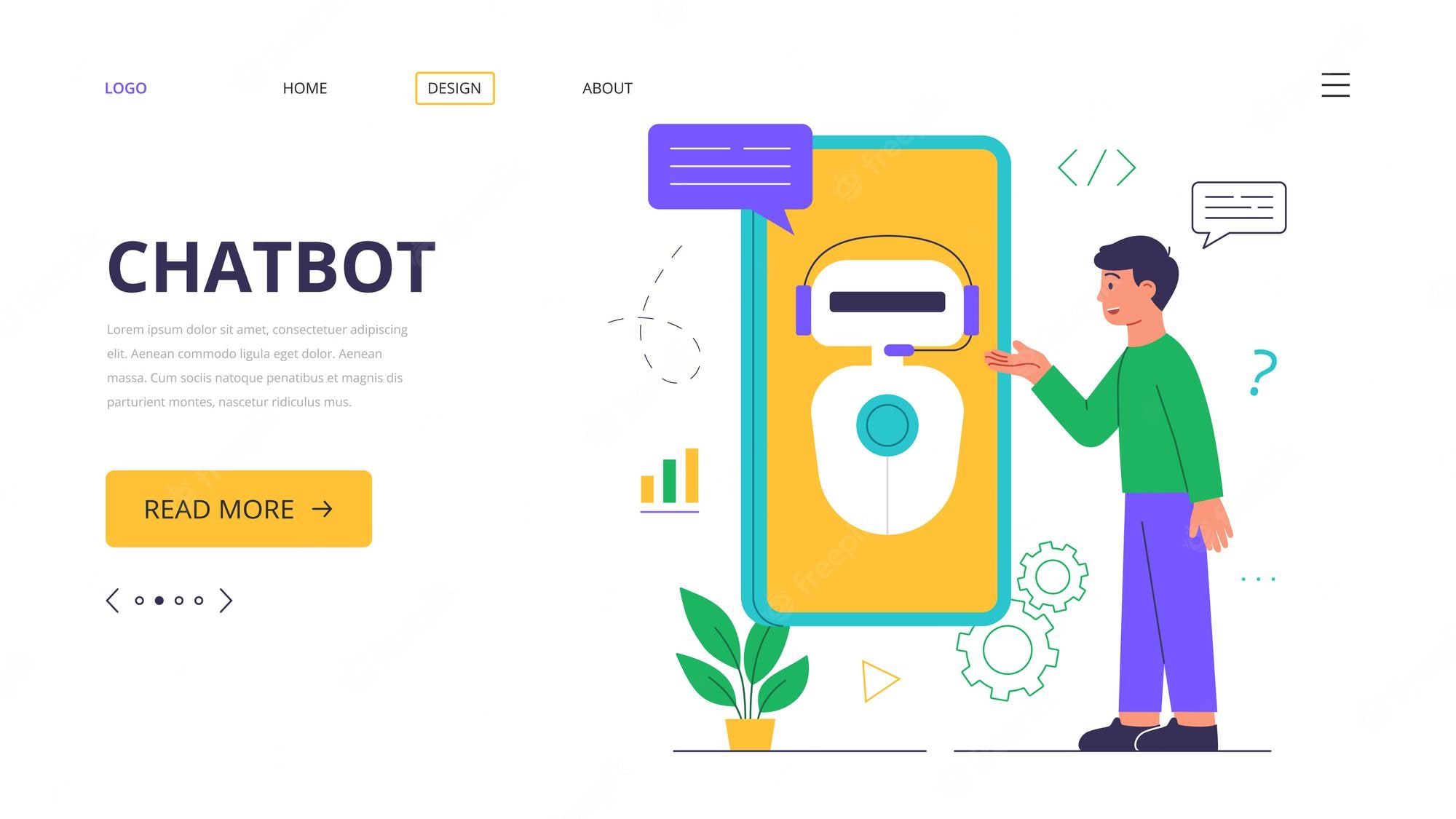 Detail Chatbot Landing Page Template Nomer 43