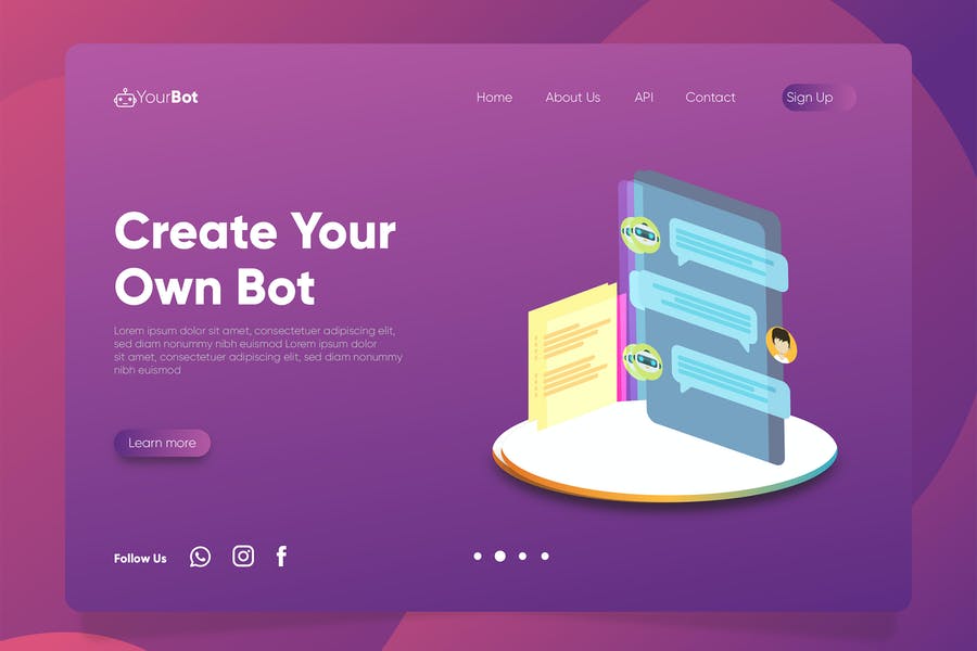 Detail Chatbot Landing Page Template Nomer 52