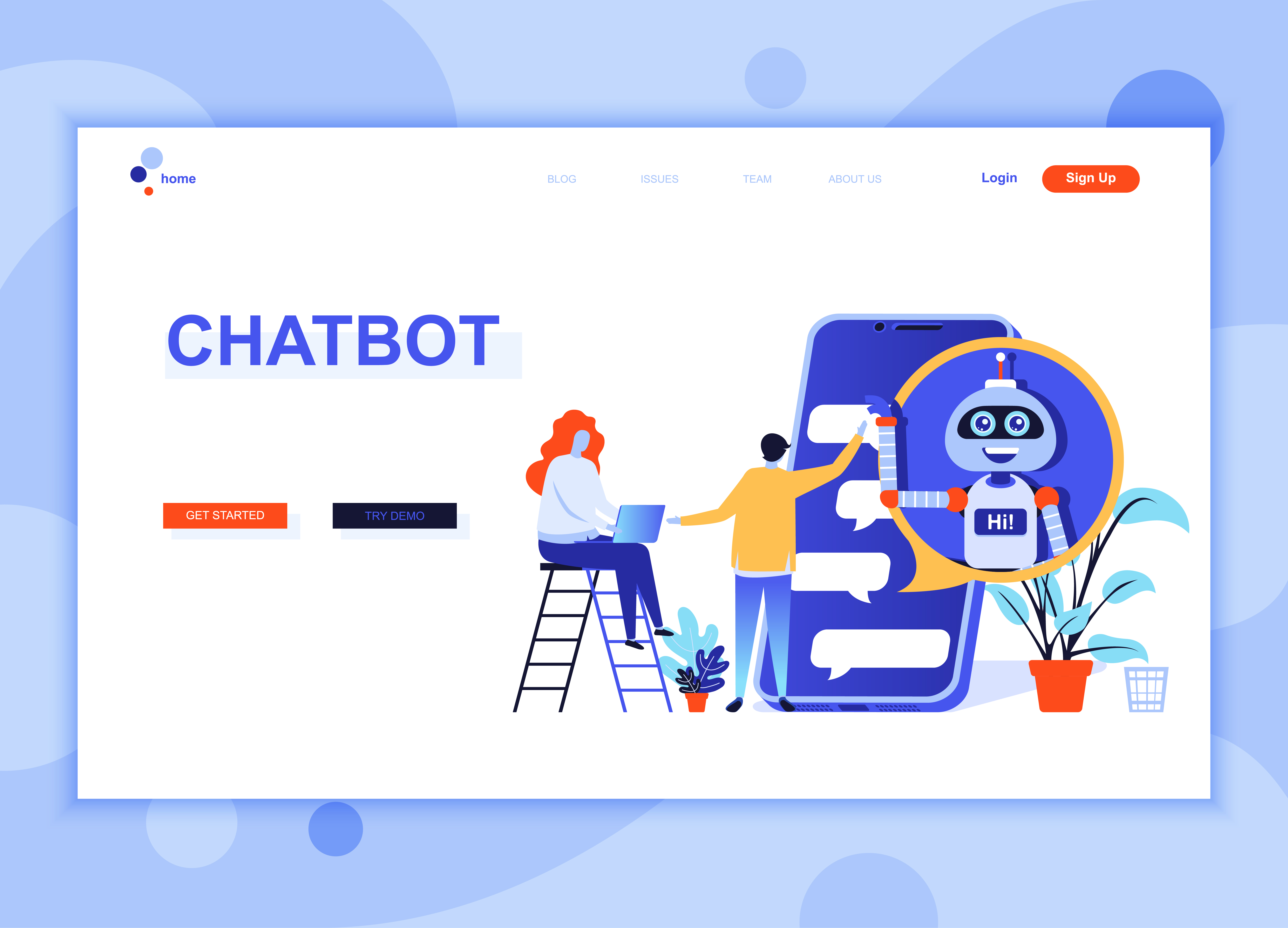 Detail Chatbot Landing Page Template Nomer 9