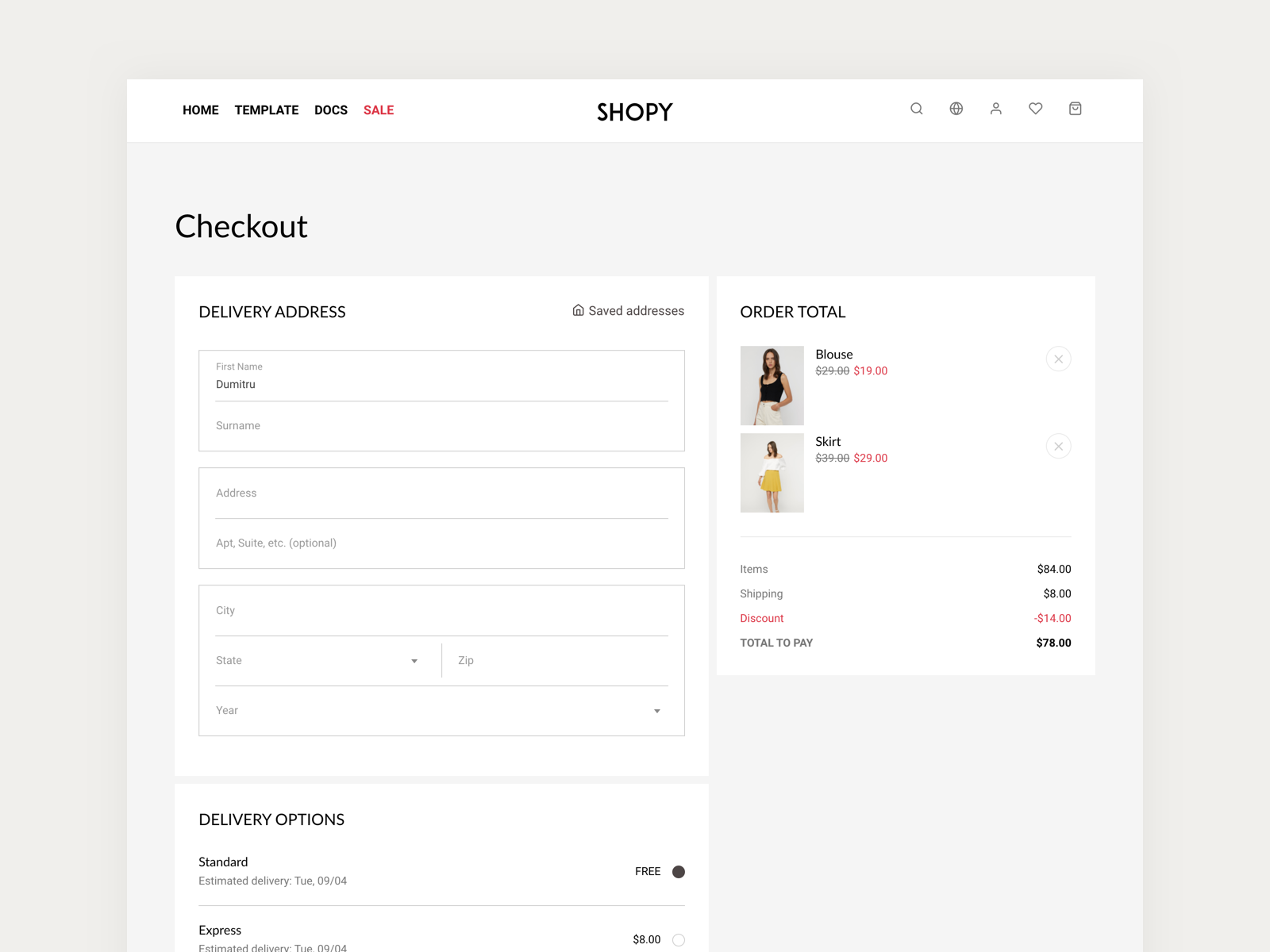 Detail Checkout Page Template Bootstrap Nomer 20