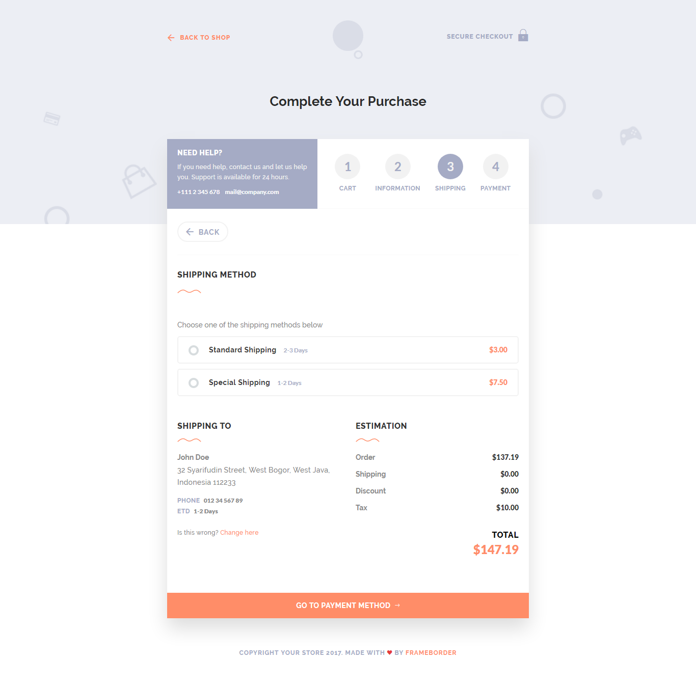 Detail Checkout Page Template Bootstrap Nomer 29