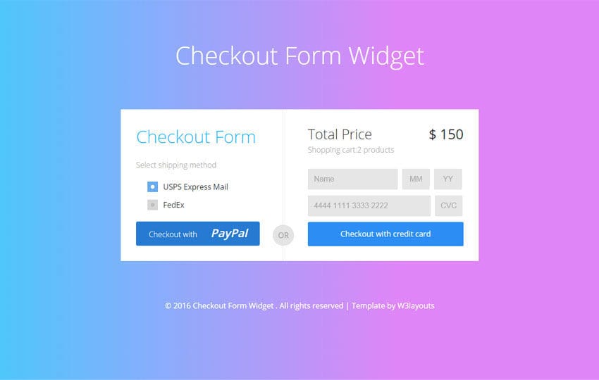 Detail Checkout Page Template Bootstrap Nomer 32