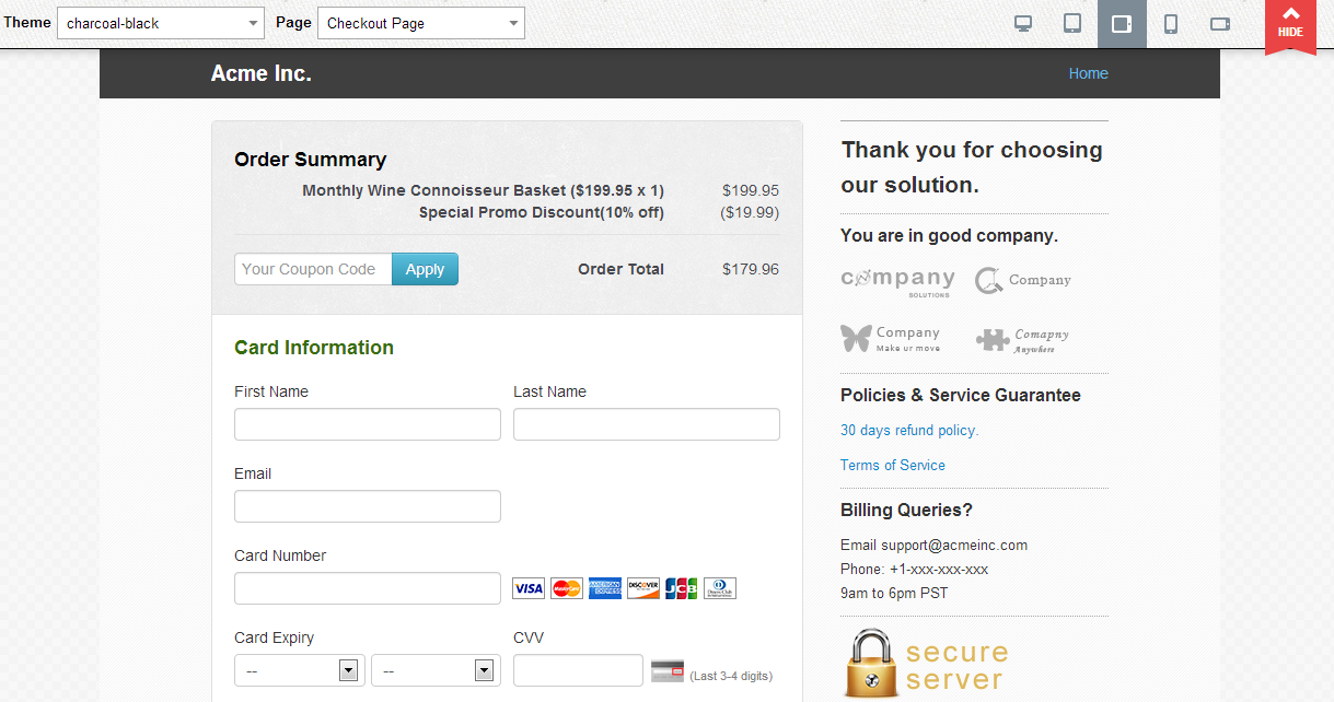 Detail Checkout Page Template Bootstrap Nomer 33