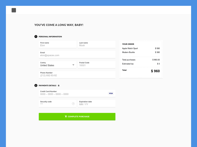 Detail Checkout Page Template Bootstrap Nomer 44