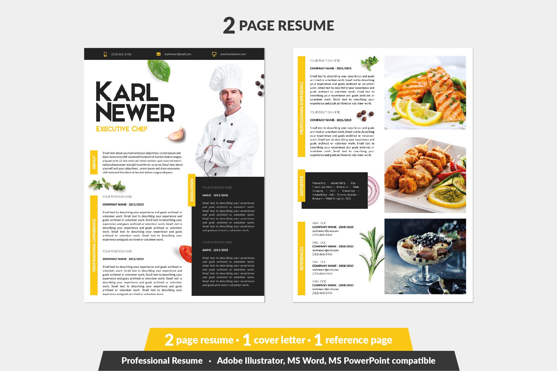 Detail Chef Cv Template Nomer 30