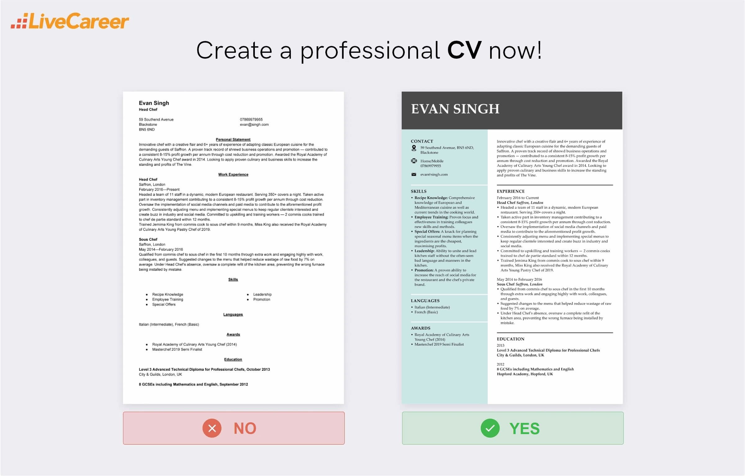 Detail Chef Cv Template Nomer 45