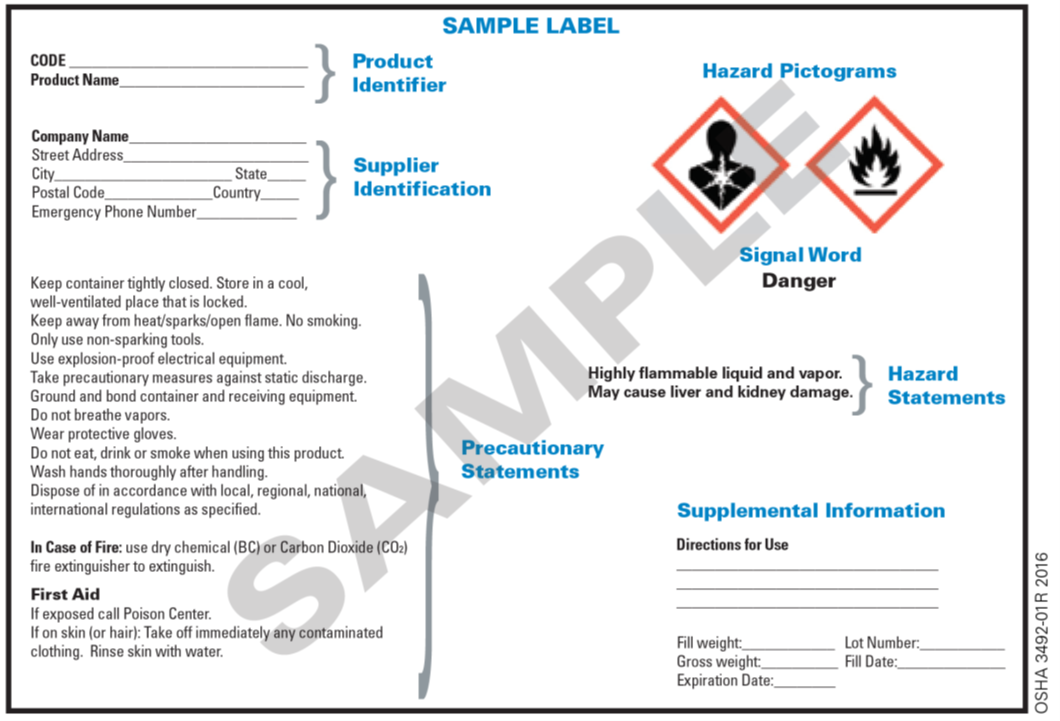 Detail Chemical Label Template Nomer 17