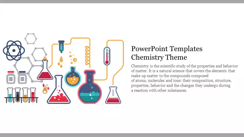 Detail Chemistry Theme Powerpoint Template Nomer 2