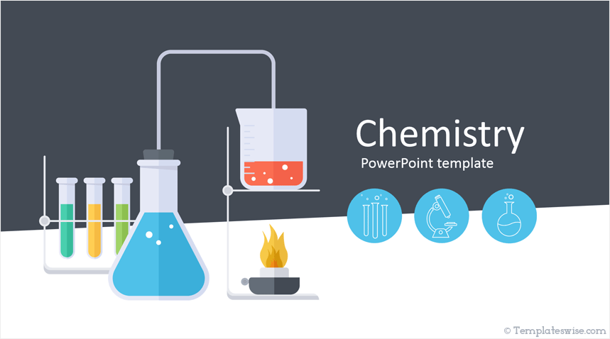 Detail Chemistry Theme Powerpoint Template Nomer 3