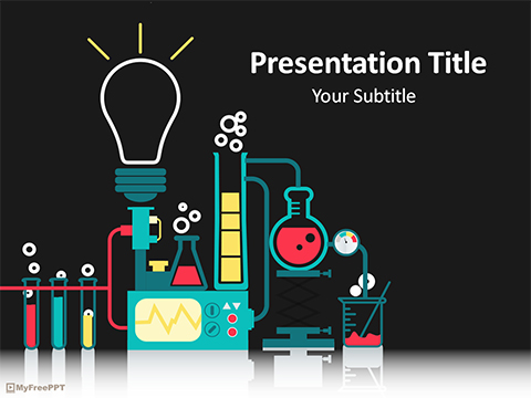 Detail Chemistry Theme Powerpoint Template Nomer 20