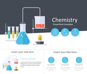Detail Chemistry Theme Powerpoint Template Nomer 30