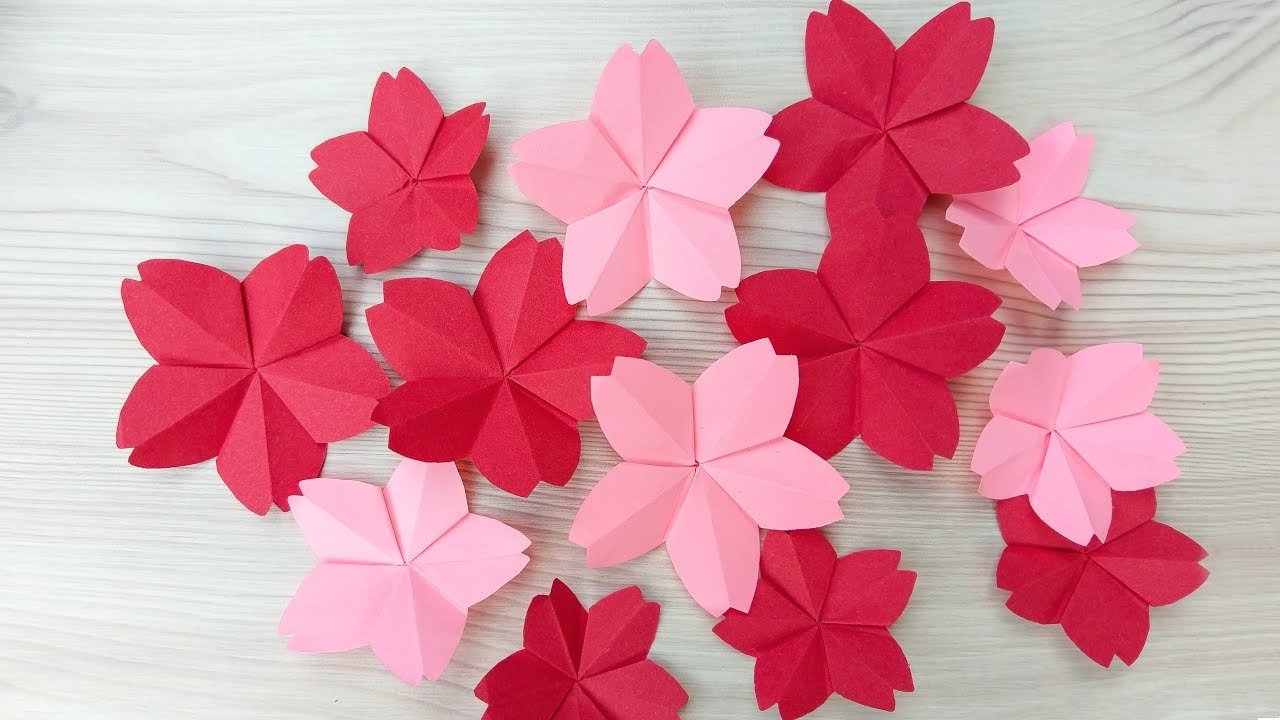 Detail Cherry Blossom Paper Flower Template Nomer 12