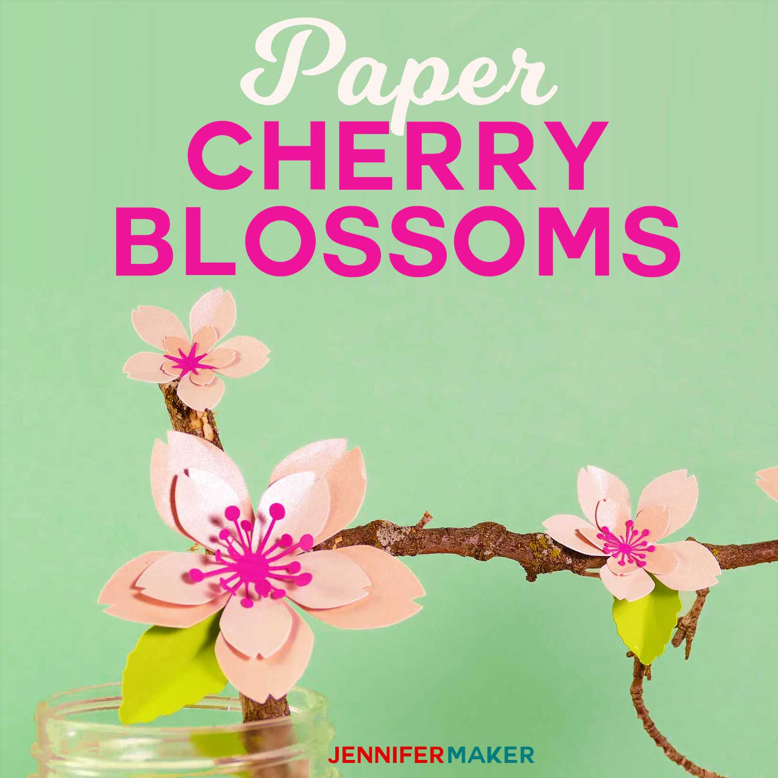 Detail Cherry Blossom Paper Flower Template Nomer 13