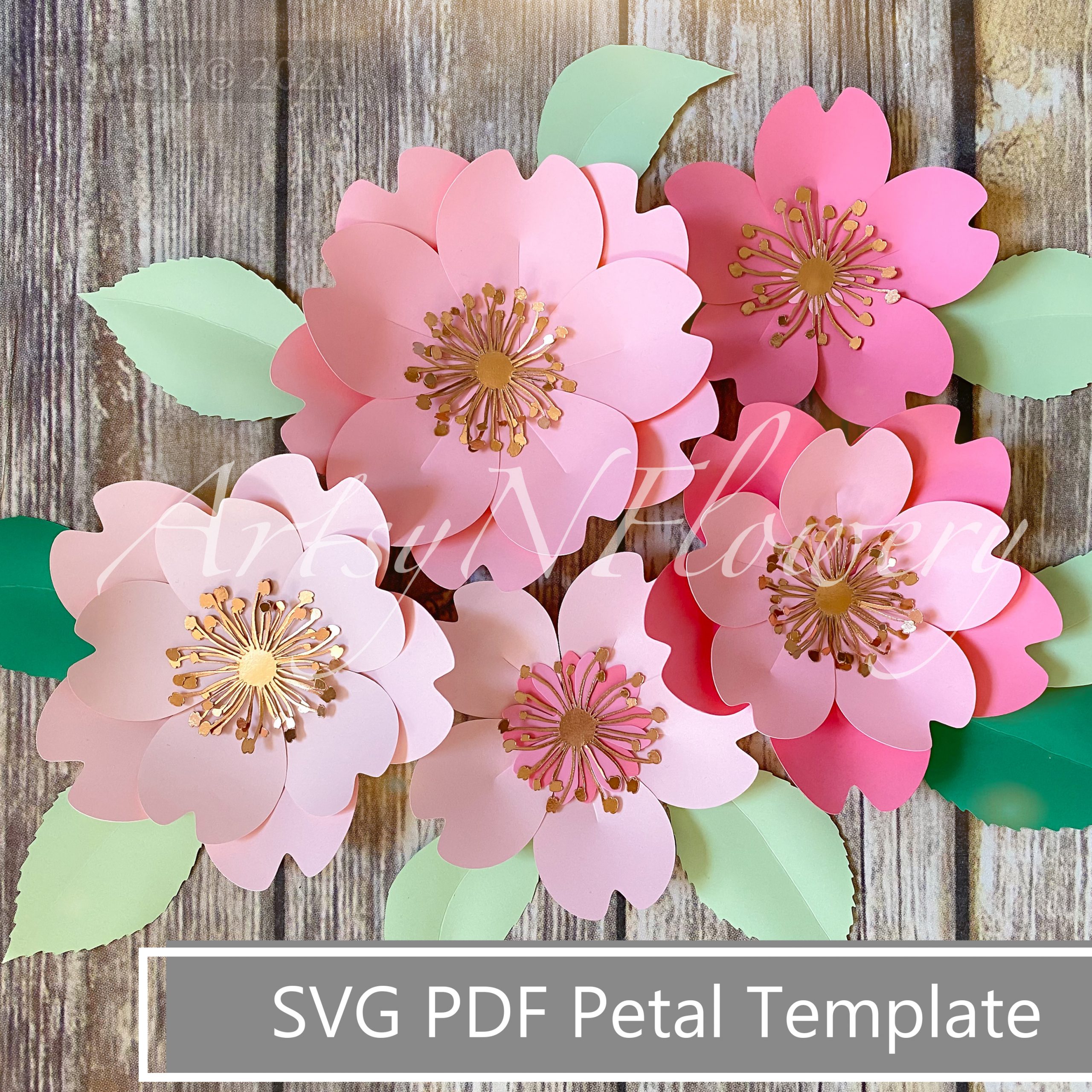 Detail Cherry Blossom Paper Flower Template Nomer 15