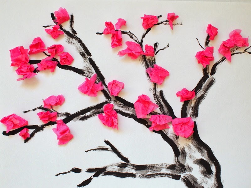 Detail Cherry Blossom Paper Flower Template Nomer 18