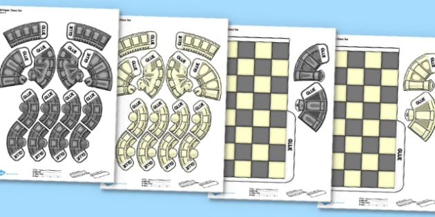 Detail Chess Board Template Nomer 21