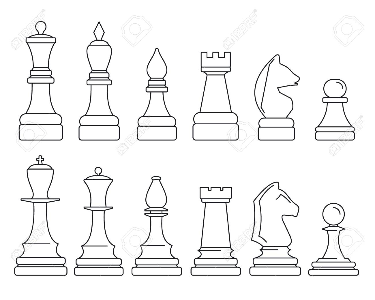 Detail Chess Board Template Nomer 43