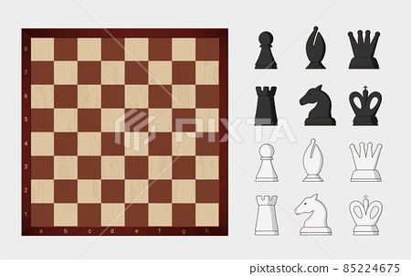 Detail Chess Board Template Nomer 44