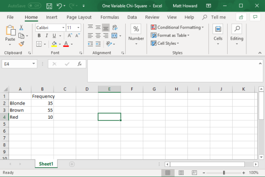 Detail Chi Square Test Excel Template Nomer 22