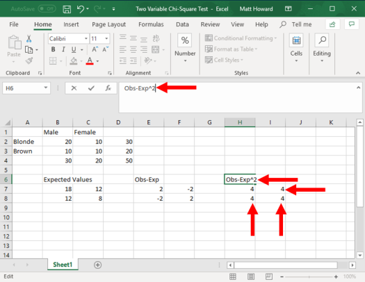 Detail Chi Square Test Excel Template Nomer 32