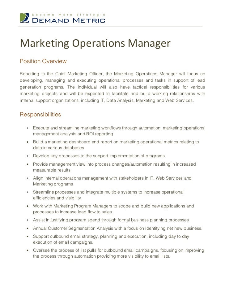 Detail Chief Marketing Officer Job Description Template Nomer 31
