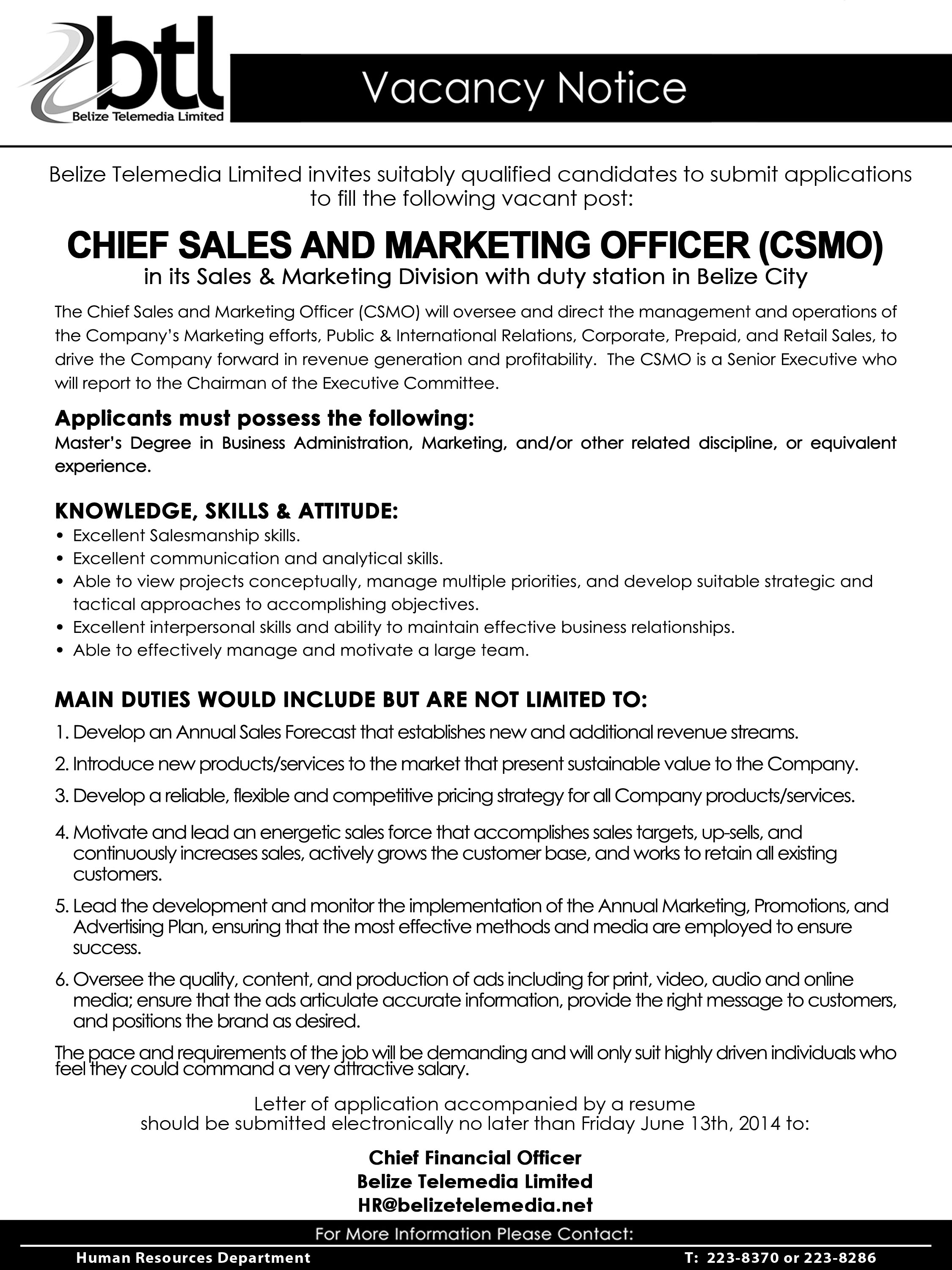 Detail Chief Marketing Officer Job Description Template Nomer 38