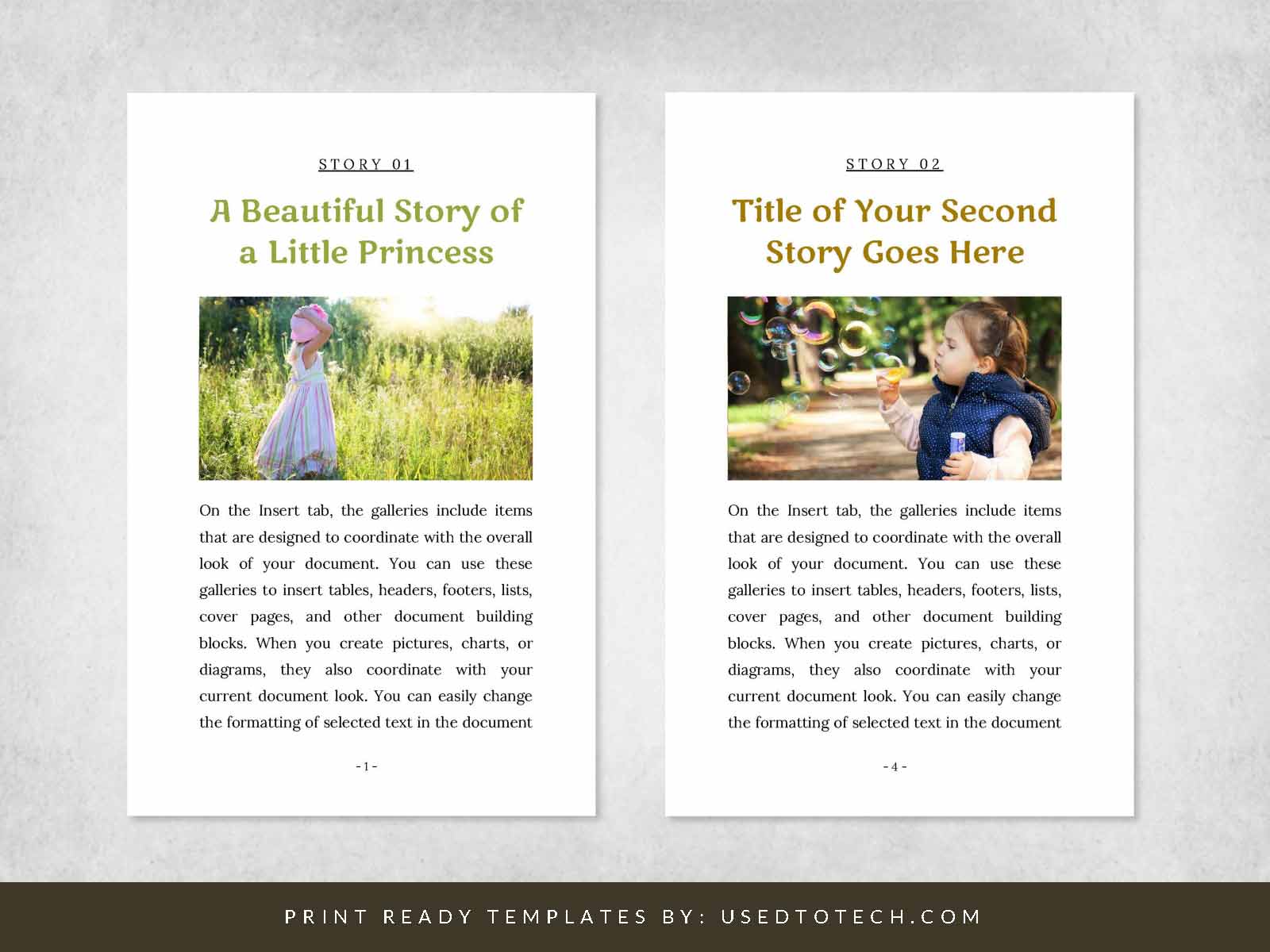 Childrens Book Template Microsoft Word - KibrisPDR