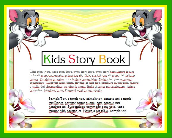 Detail Childrens Book Template Microsoft Word Nomer 6