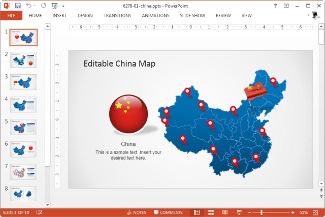 Detail China Powerpoint Template Free Download Nomer 18