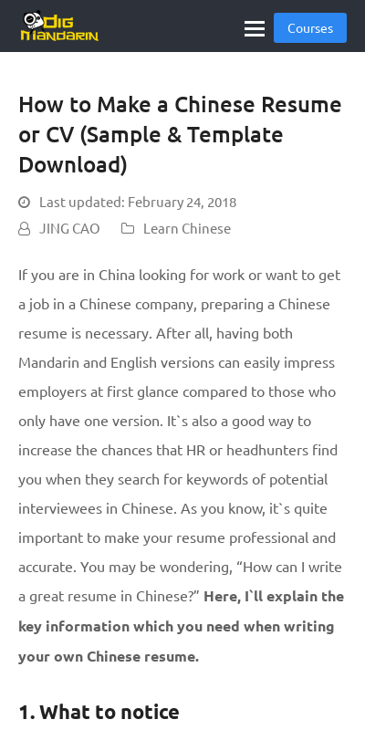 Detail Chinese Cv Template Download Nomer 37