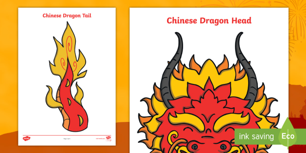Chinese Dragon Tail Template - KibrisPDR