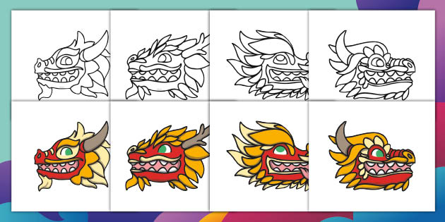 Detail Chinese Dragon Template Printable Nomer 19
