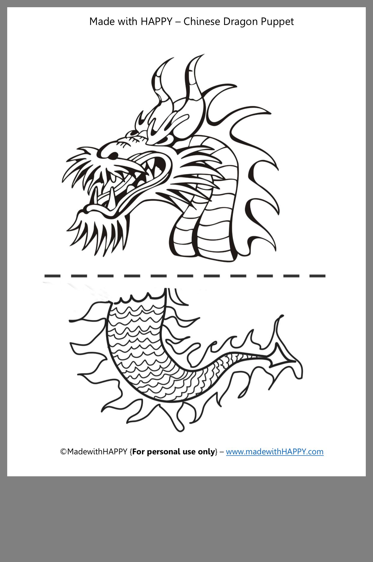 Detail Chinese Dragon Template Printable Nomer 26