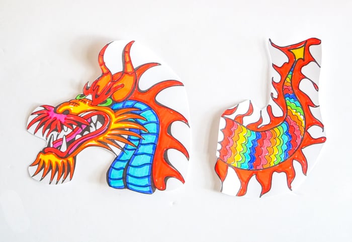 Detail Chinese Dragon Template Printable Nomer 9