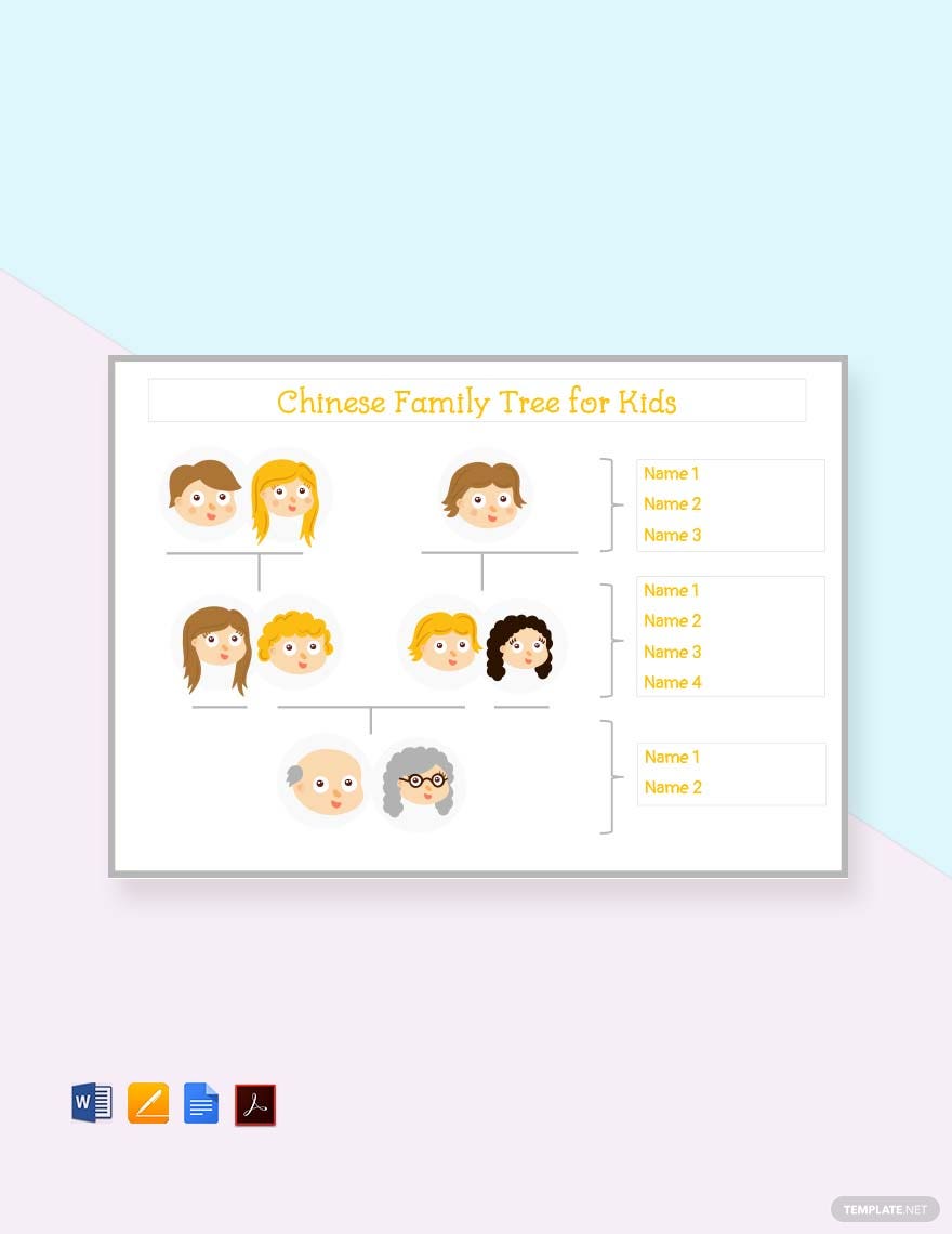 Detail Chinese Family Tree Template Nomer 10