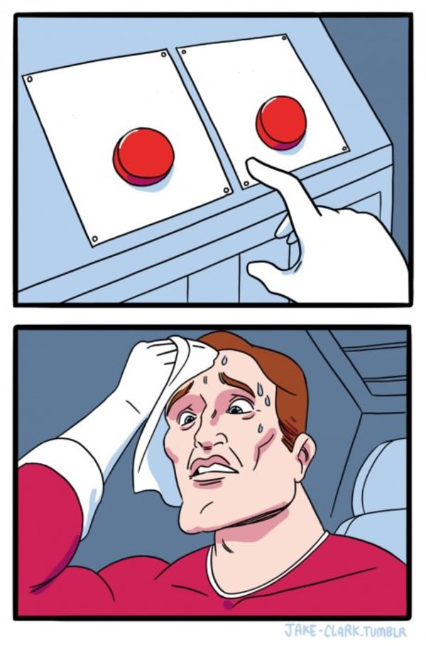 Choosing Button Meme - KibrisPDR