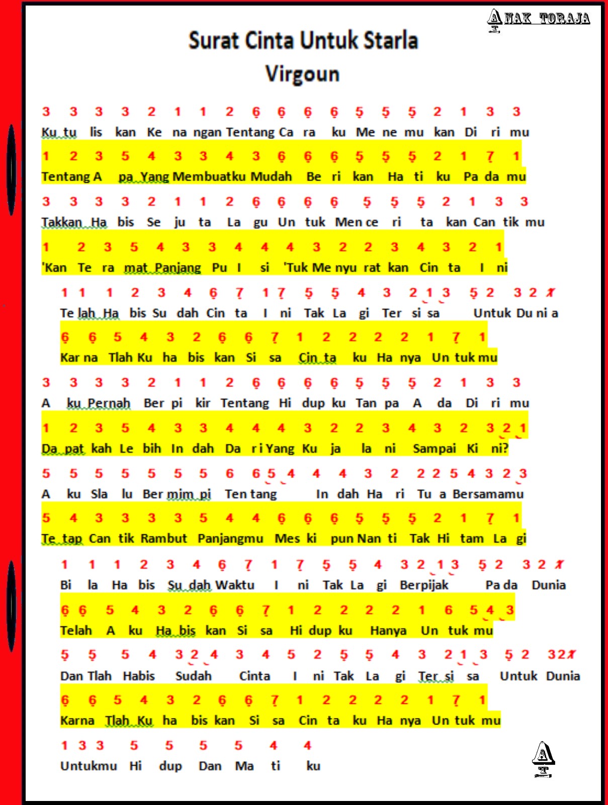 Detail Chord Balasan Surat Cinta Untuk Starla Nomer 32