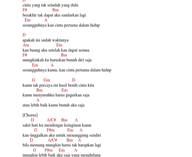 Detail Chord Surat Cinta Untuk Starla Chordtela Nomer 16