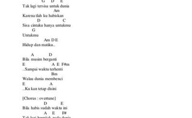 Detail Chord Surat Cinta Untuk Starla Dari E Nomer 4