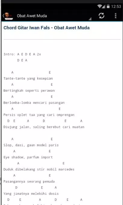 Detail Chord Surat Untuk Wakil Rakyat Nomer 3