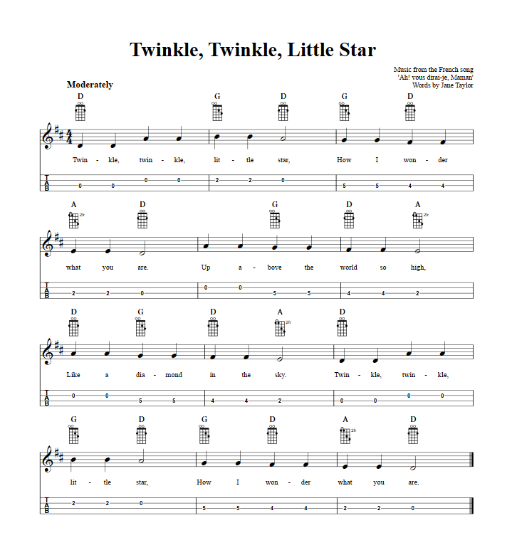 Detail Chord Twinkle Little Star Nomer 10