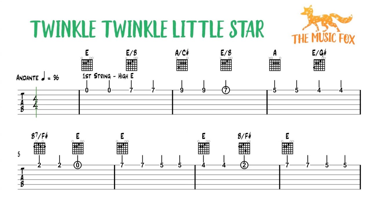 Detail Chord Twinkle Little Star Nomer 30