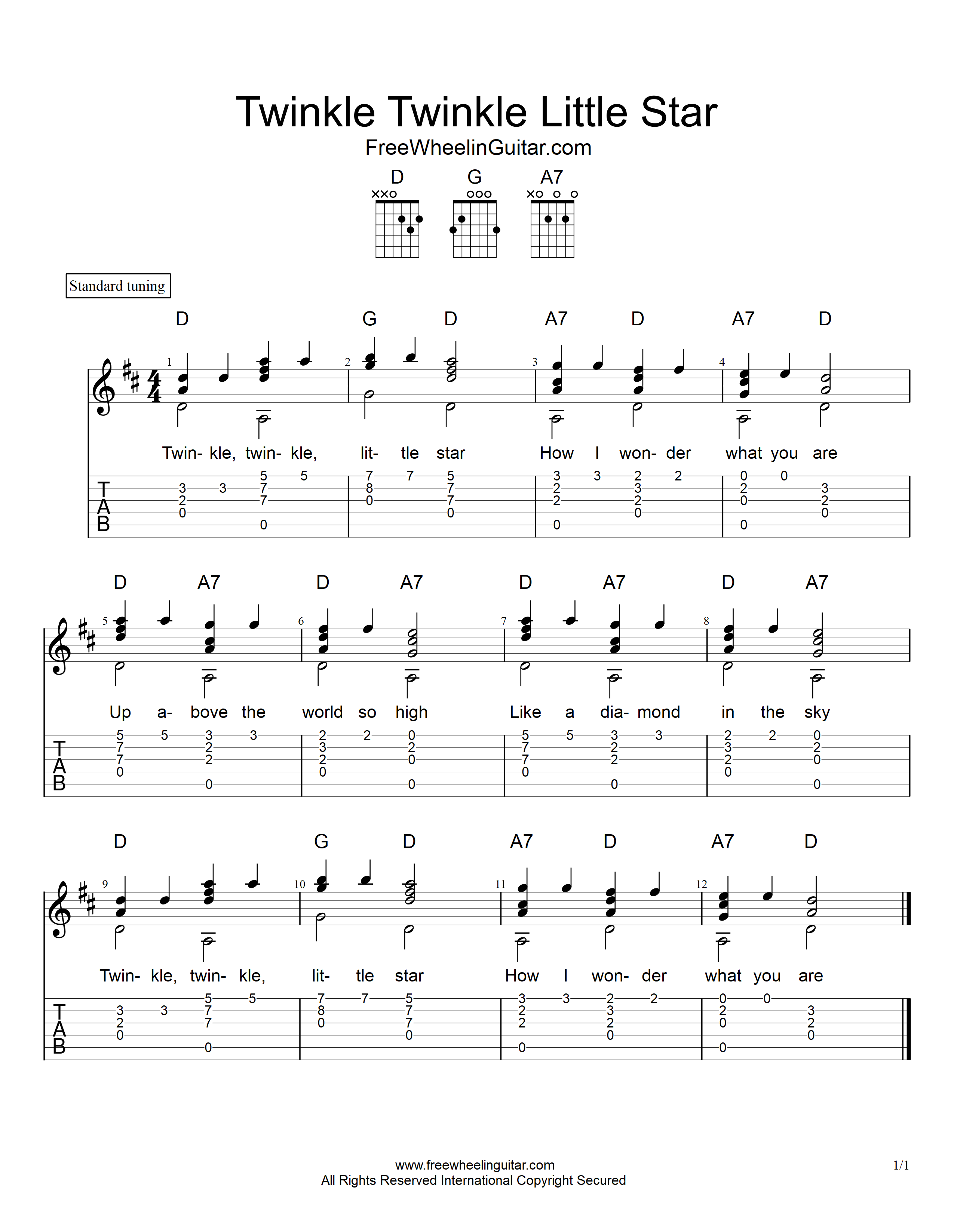 Detail Chord Twinkle Little Star Nomer 5