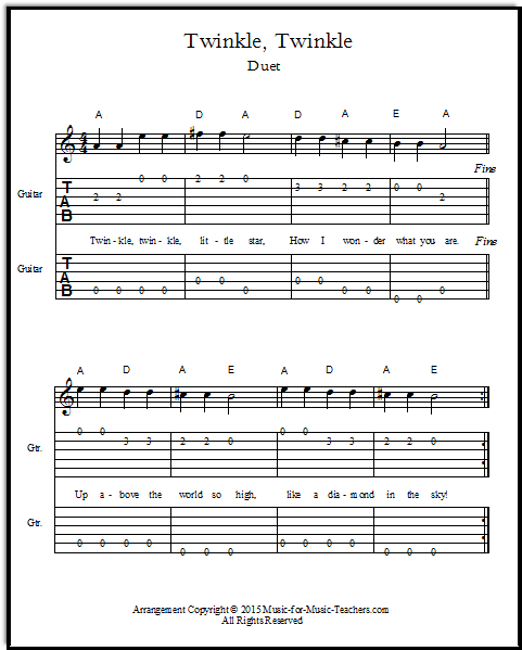 Detail Chord Twinkle Little Star Nomer 44