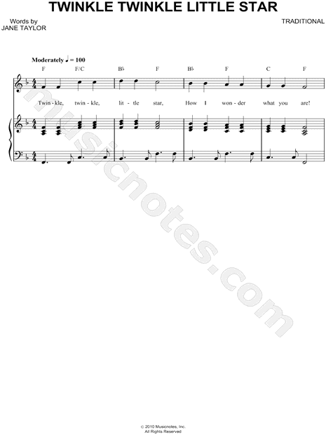 Detail Chord Twinkle Little Star Nomer 45