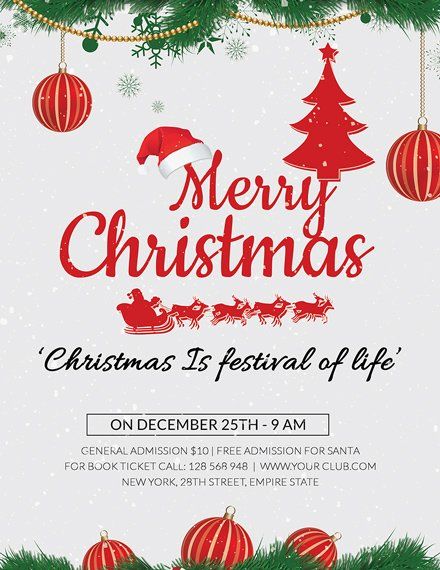 Detail Christmas Flyer Template Free Word Nomer 2